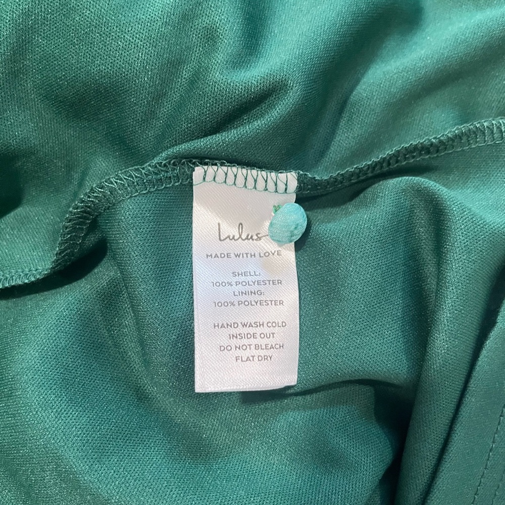 Lulu's Teal Halter Tiered Midi Dress with Waist Tie - Picture 8 of 9